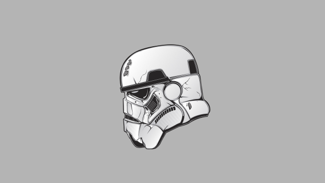 Star wars helmet gray background free wallpaper - medium preview image