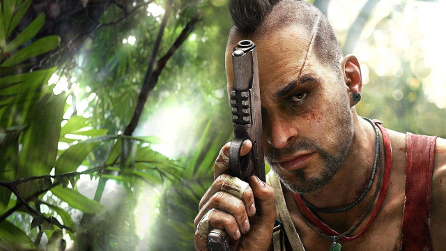 Man holding gun jungle background free wallpaper - medium preview image