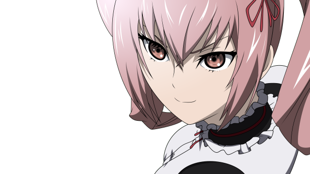 Anime girl pinkhair twintails smile free wallpaper - medium preview image