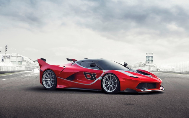 Red sports car cloudy sky #19 free wallpaper - medium preview image