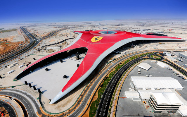 Large red silver structure highway free wallpaper - medium preview image