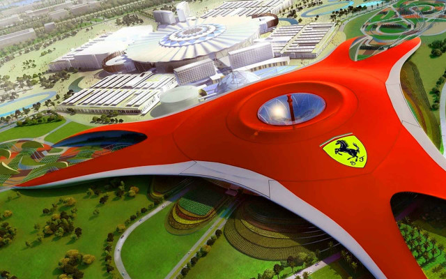 Red building ferrari logo green free wallpaper - medium preview image
