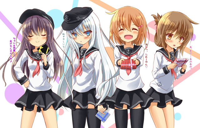 Anime girls long hair hats #12 free wallpaper - medium preview image