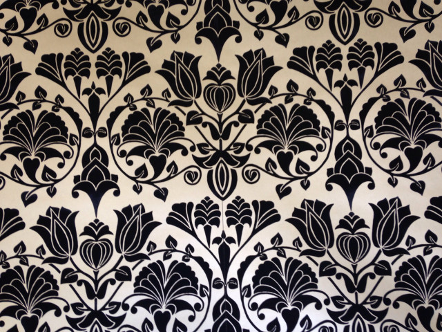 Black white floral wallpaper design #4 free wallpaper - medium preview image