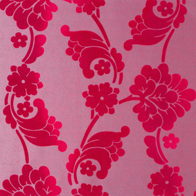 Pink red flowerwallpaper cat silhouette free wallpaper - medium preview image