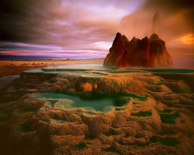 Hot spring mountain landscape water free wallpaper - medium preview image