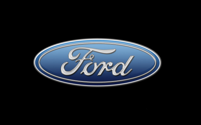 Ford logo black background blue free wallpaper - medium preview image