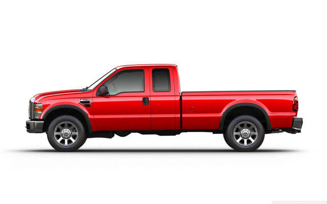 Red truck white background shadow free wallpaper - medium preview image