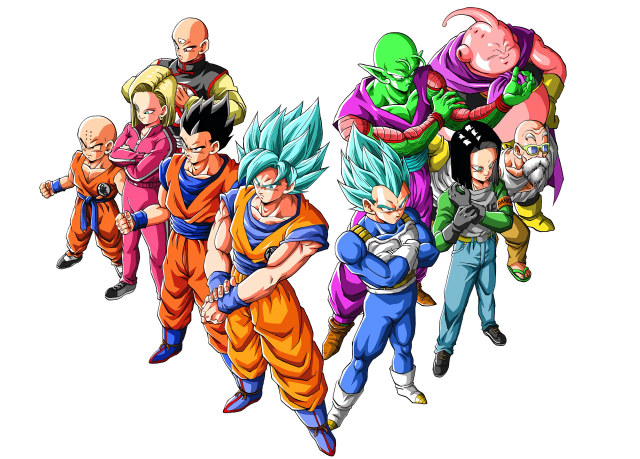 Cartoon characters running together in free wallpaper - medium preview image