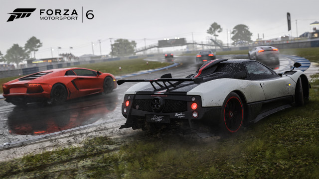 Wet road cars fog concept free wallpaper - medium preview image
