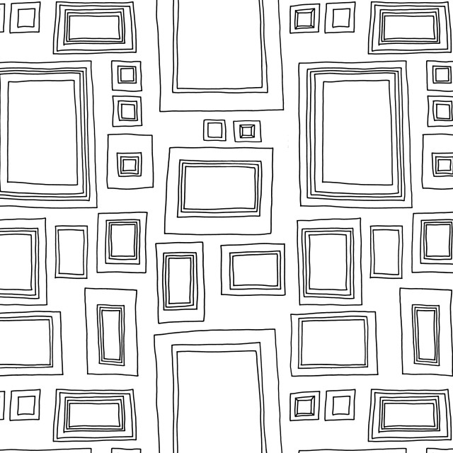 Black white drawing wall squares free wallpaper - medium preview image