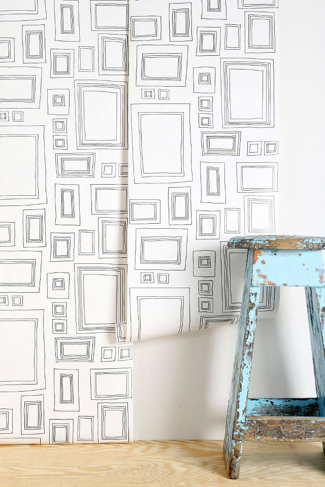 Blue stool wall pattern white free wallpaper - medium preview image
