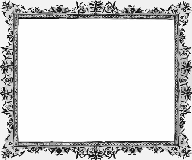 Black white photo frame decorative free wallpaper - medium preview image