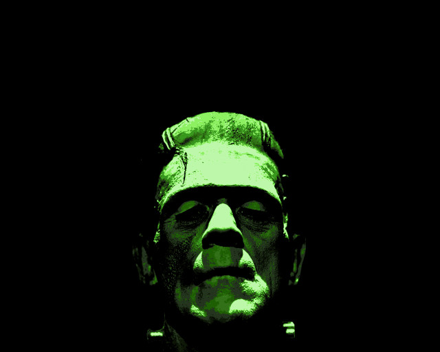Creepy man green glow black free wallpaper - medium preview image