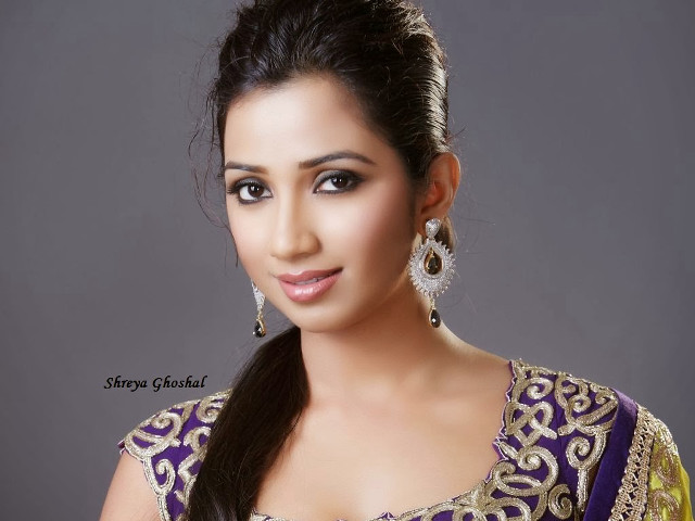 Woman purple gold dress ponytail free wallpaper - medium preview image