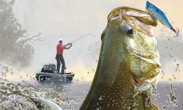 Man fishing large fish boat free wallpaper - medium preview image