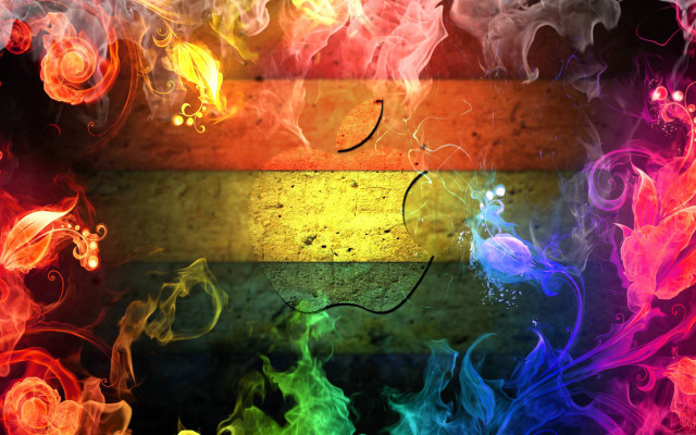 Rainbow smoke background stripe black free wallpaper - medium preview image