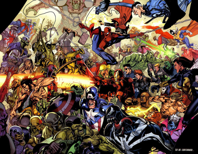 Avengers group characters together hero free wallpaper - medium preview image