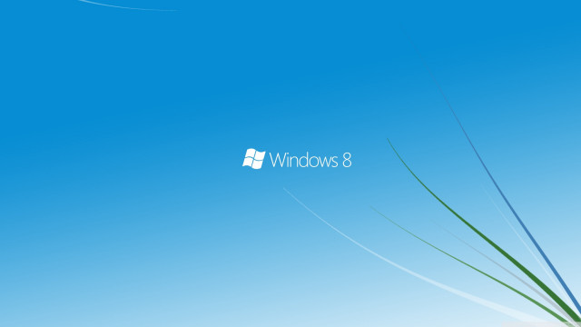 Blue sky white window8 logo free wallpaper - medium preview image