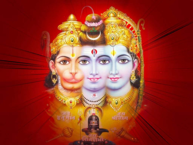 Deities red background white border free wallpaper - medium preview image