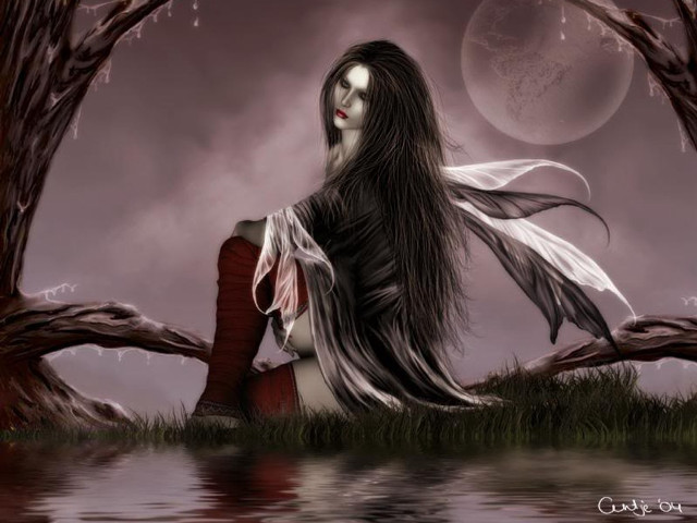 Woman long hair field lake free wallpaper - medium preview image