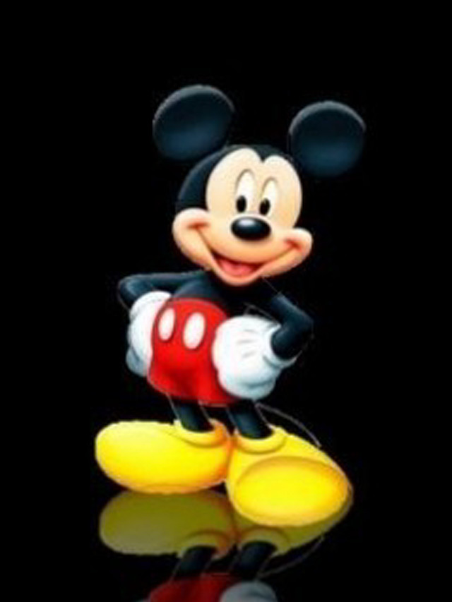 Mickey mouse red yellow back free wallpaper - medium preview image