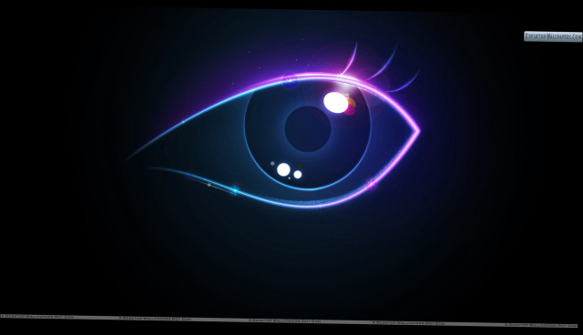 Computer screen glowing eye black free wallpaper - medium preview image