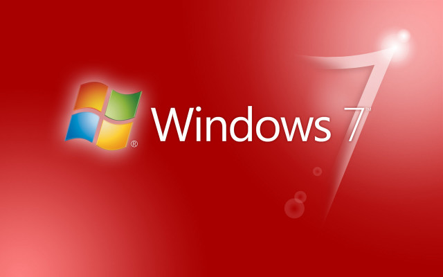 Red background windows7 logo white #3 free wallpaper - medium preview image