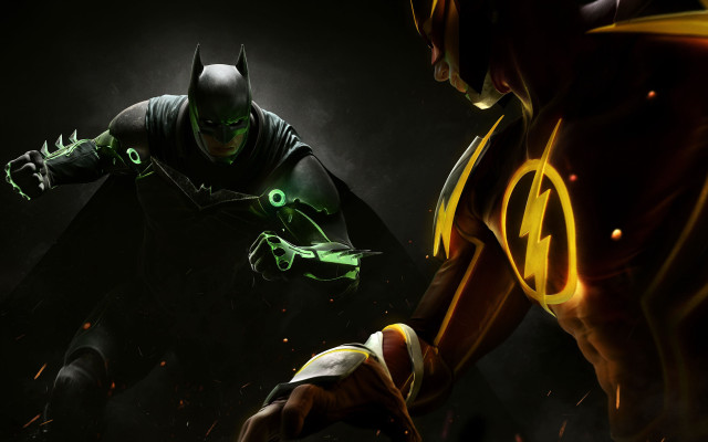 Batman greenlantern fight darkroom blackbackground free wallpaper - medium preview image