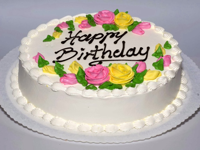 White cake happy birthday roses free wallpaper - medium preview image