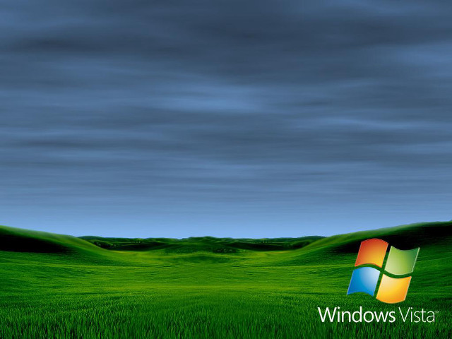 Green field blue sky windows free wallpaper - medium preview image