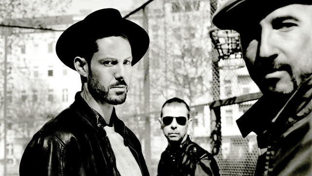 Black white photo three men #2 free wallpaper - medium preview image