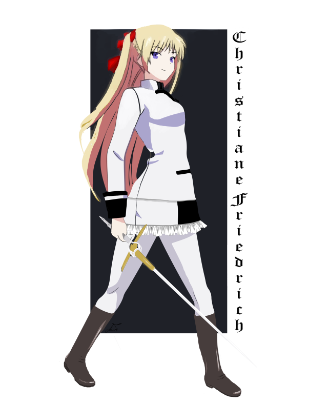 Woman white sword hand image free wallpaper - medium preview image