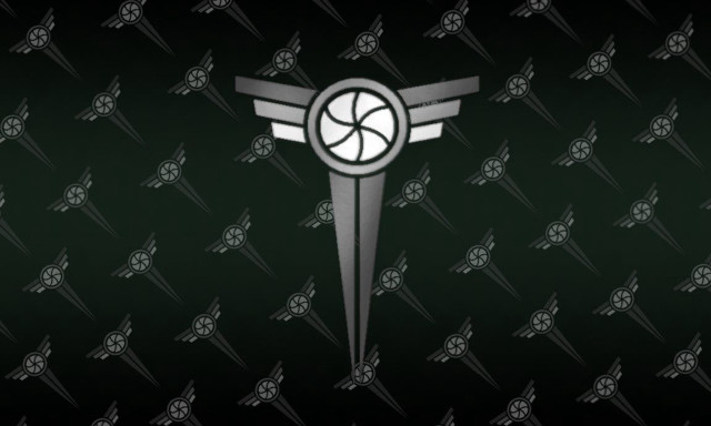 Black white logo wall wings free wallpaper - medium preview image