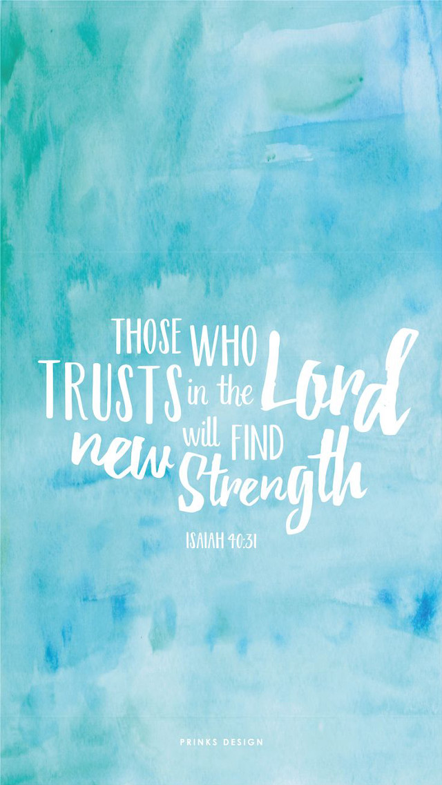 Blue watercolor bible verse painting free wallpaper - medium preview image