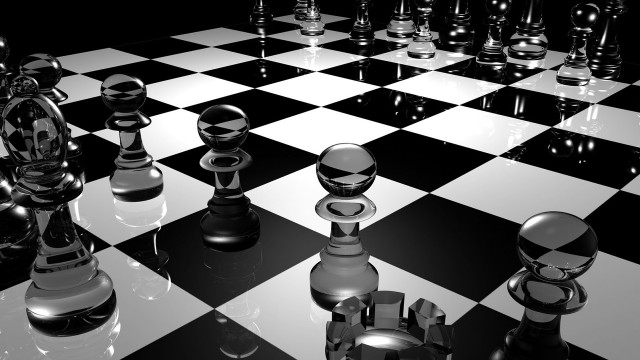 Chess board pieces checkered floor #2 free wallpaper - medium preview image