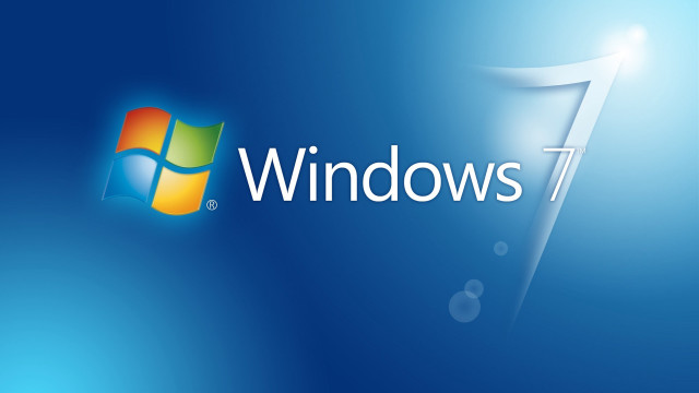 Blue background windows 7 logo #2 free wallpaper - medium preview image