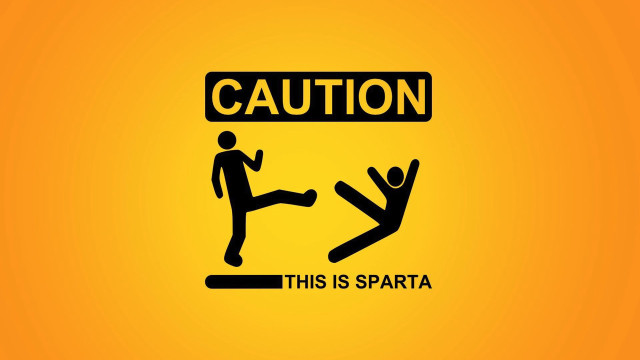 Caution this is sparta kick #2 free wallpaper - medium preview image