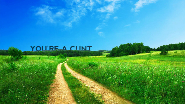 Dirt road sign youre a free wallpaper - medium preview image