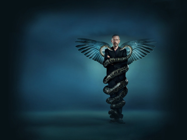 Man snake wrapped arm wings free wallpaper - medium preview image