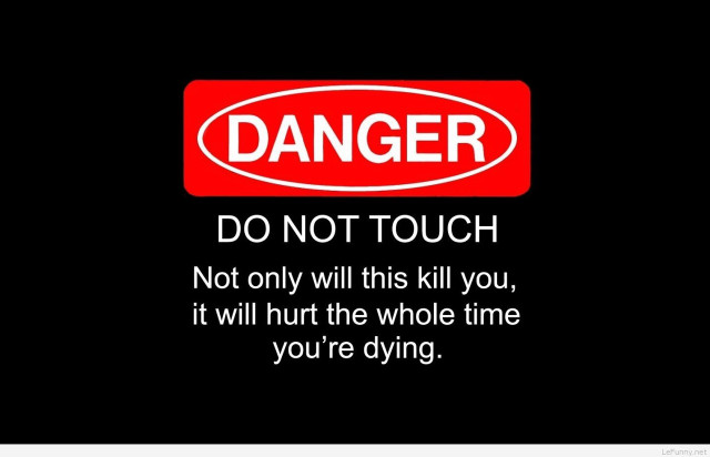 Red danger sign black background free wallpaper - medium preview image