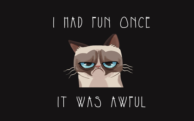 Grumpy cat blue eyes caption free wallpaper - medium preview image
