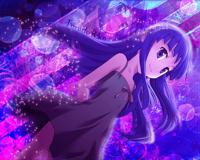 Girl long hair dress purple free wallpaper - medium preview image