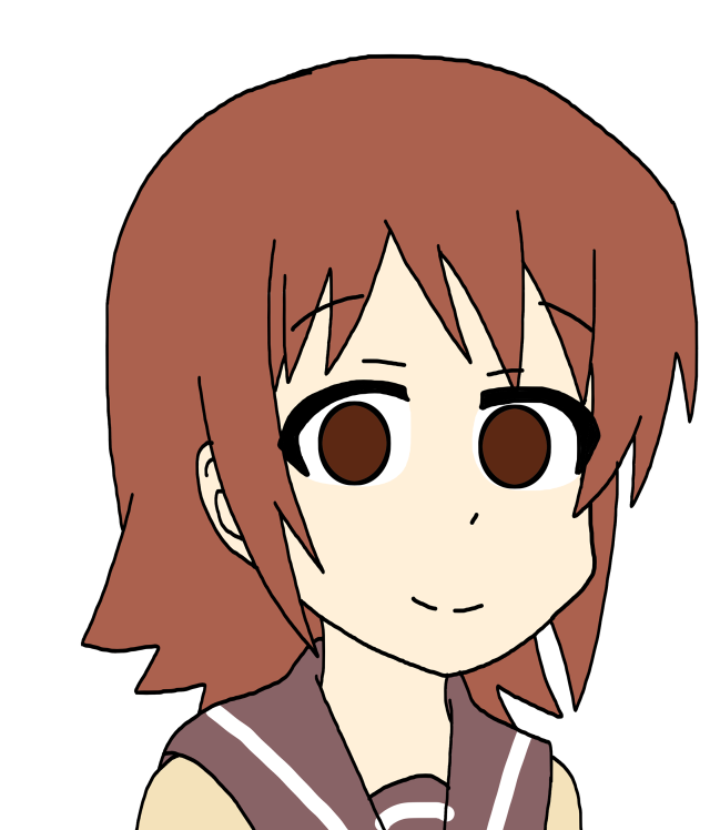 Cartoon girl brown eyes striped free wallpaper - medium preview image