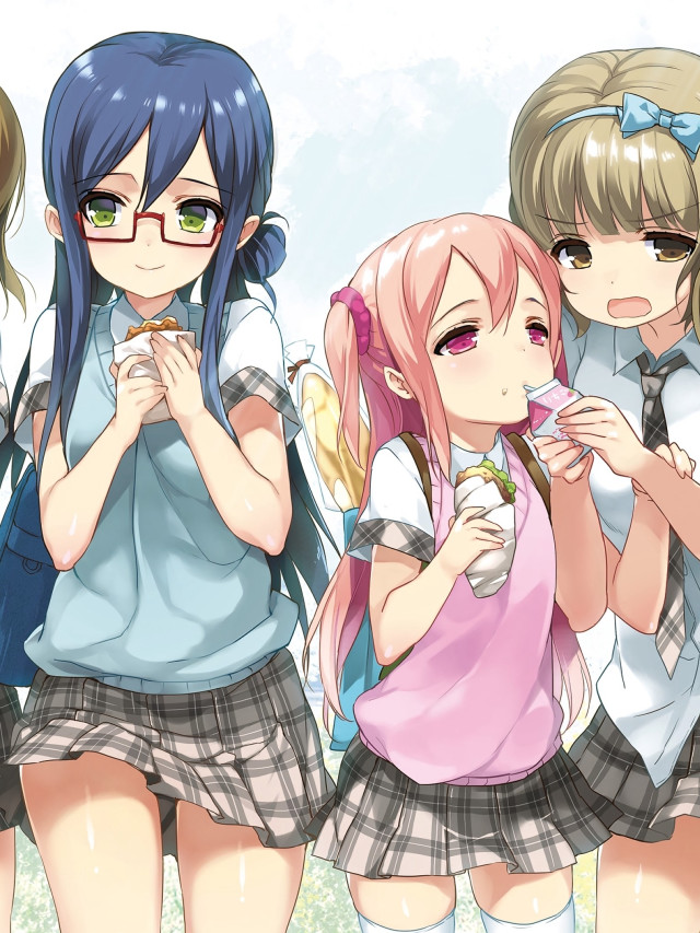 Girls group tree grass sky free wallpaper - medium preview image
