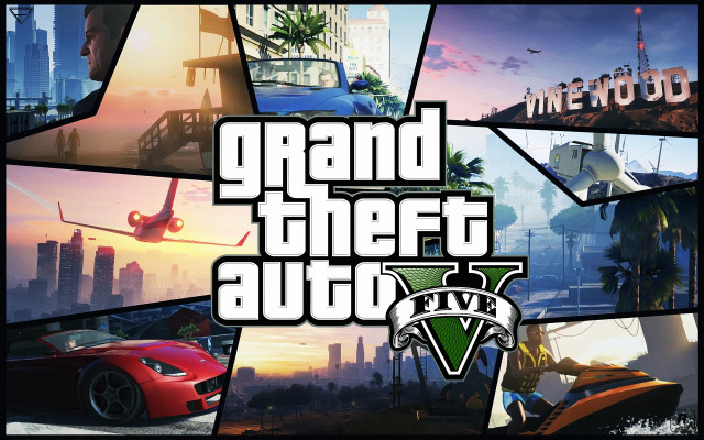 Gta5 collage plane city beach free wallpaper - medium preview image