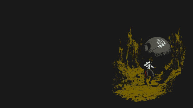 Man dark ball black yellow free wallpaper - medium preview image
