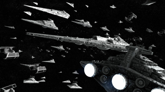Spaceships flying lights star destroyer free wallpaper - medium preview image
