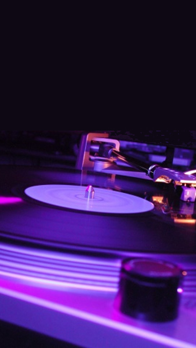 Turntable record purple light black free wallpaper - medium preview image
