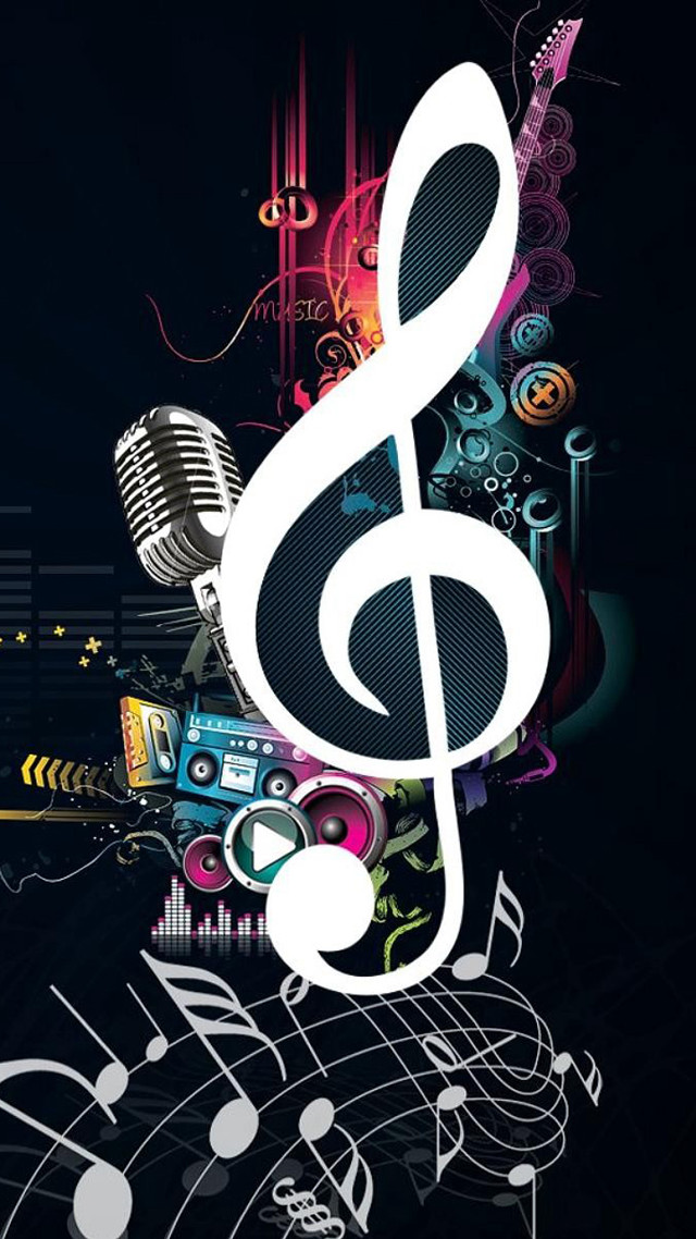 Musical note microphone music notes free wallpaper - medium preview image